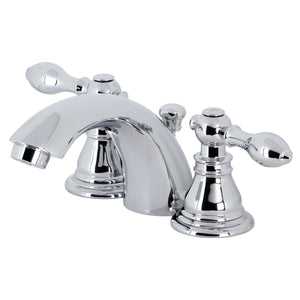 American Classic Two-Handle 3-Hole Deck Mount Mini-Widespread Bathroom Faucet with Pop-Up Drain