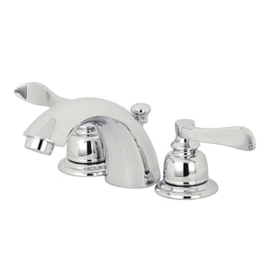 NuWave French Two-Handle 3-Hole Deck Mount Mini-Widespread Bathroom Faucet with Pop-Up Drain