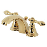 American Classic Two-Handle 3-Hole Deck Mount Mini-Widespread Bathroom Faucet with Pop-Up Drain