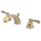 Royale Two-Handle 3-Hole Deck Mount Mini-Widespread Bathroom Faucet with Pop-Up Drain