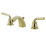 Restoration Two-Handle 3-Hole Deck Mount Mini-Widespread Bathroom Faucet with Pop-Up Drain