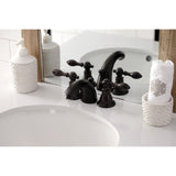 American Classic Two-Handle 3-Hole Deck Mount Mini-Widespread Bathroom Faucet with Pop-Up Drain