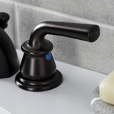 Restoration Two-Handle 3-Hole Deck Mount Mini-Widespread Bathroom Faucet with Pop-Up Drain