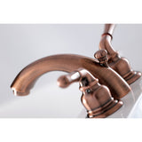 Magellan Two-Handle 3-Hole Deck Mount Mini-Widespread Bathroom Faucet with Plastic Pop-Up