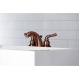 Magellan Two-Handle 3-Hole Deck Mount Mini-Widespread Bathroom Faucet with Plastic Pop-Up