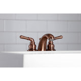 Magellan Two-Handle 3-Hole Deck Mount Mini-Widespread Bathroom Faucet with Plastic Pop-Up