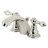 American Classic Two-Handle 3-Hole Deck Mount Mini-Widespread Bathroom Faucet with Pop-Up Drain