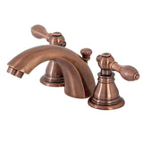 American Classic Two-Handle 3-Hole Deck Mount Mini-Widespread Bathroom Faucet with Pop-Up Drain