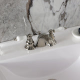 Victorian Two-Handle 3-Hole Deck Mount Mini-Widespread Bathroom Faucet with Pop-Up Drain