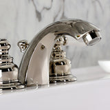 Victorian Two-Handle 3-Hole Deck Mount Mini-Widespread Bathroom Faucet with Pop-Up Drain