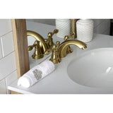 American Classic Two-Handle 3-Hole Deck Mount Mini-Widespread Bathroom Faucet with Pop-Up Drain