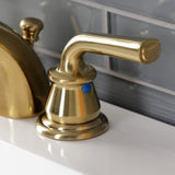 Restoration Two-Handle 3-Hole Deck Mount Mini-Widespread Bathroom Faucet with Pop-Up Drain