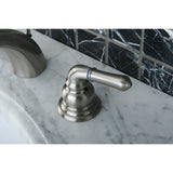 Magellan Two-Handle 3-Hole Deck Mount Mini-Widespread Bathroom Faucet with Plastic Pop-Up