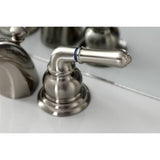 Victorian Two-Handle 3-Hole Deck Mount Mini-Widespread Bathroom Faucet with Brass Pop-Up