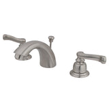 Royale Two-Handle 3-Hole Deck Mount Mini-Widespread Bathroom Faucet with Pop-Up Drain