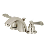 NuWave French Two-Handle 3-Hole Deck Mount Mini-Widespread Bathroom Faucet with Pop-Up Drain