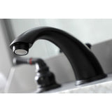 Magellan Two-Handle 3-Hole Deck Mount Widespread Bathroom Faucet with Retail Pop-Up Drain