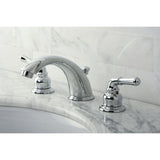 Magellan Two-Handle 3-Hole Deck Mount Widespread Bathroom Faucet with Retail Pop-Up Drain