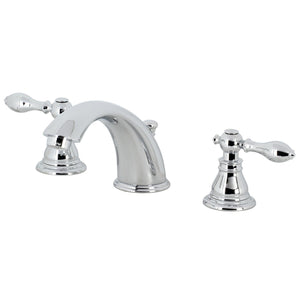 American Classic Two-Handle 3-Hole Deck Mount Widespread Bathroom Faucet with Retail Pop-Up Drain