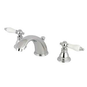 American Patriot Two-Handle 3-Hole Deck Mount Widespread Bathroom Faucet with Retail Pop-Up Drain