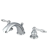 Magellan Two-Handle 3-Hole Deck Mount Widespread Bathroom Faucet with Retail Pop-Up Drain