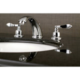 NuWave French Two-Handle 3-Hole Deck Mount Widespread Bathroom Faucet with Retail Pop-Up Drain