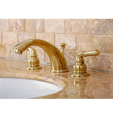 Magellan Two-Handle 3-Hole Deck Mount Widespread Bathroom Faucet with Retail Pop-Up Drain