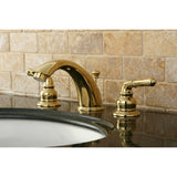 Magellan Two-Handle 3-Hole Deck Mount Widespread Bathroom Faucet with Retail Pop-Up Drain