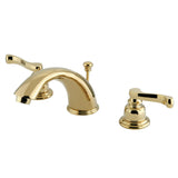 Magellan Two-Handle 3-Hole Deck Mount Widespread Bathroom Faucet with Retail Pop-Up Drain