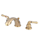 Magellan Two-Handle 3-Hole Deck Mount Widespread Bathroom Faucet with Retail Pop-Up Drain