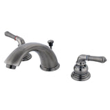 Magellan Two-Handle 3-Hole Deck Mount Widespread Bathroom Faucet with Retail Pop-Up Drain