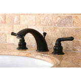 Magellan Two-Handle 3-Hole Deck Mount Widespread Bathroom Faucet with Retail Pop-Up Drain