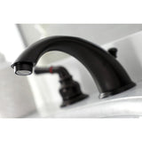 Magellan Two-Handle 3-Hole Deck Mount Widespread Bathroom Faucet with Brass Pop-Up Drain