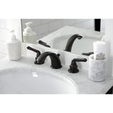 Magellan Two-Handle 3-Hole Deck Mount Widespread Bathroom Faucet with Brass Pop-Up Drain