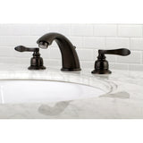 NuWave French Two-Handle 3-Hole Deck Mount Widespread Bathroom Faucet with Retail Pop-Up Drain