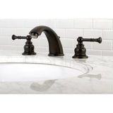 Naples Two-Handle 3-Hole Deck Mount Widespread Bathroom Faucet with Retail Pop-Up Drain