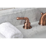 Magellan Two-Handle 3-Hole Deck Mount Widespread Bathroom Faucet with Retail Pop-Up Drain