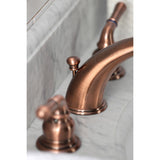 Magellan Two-Handle 3-Hole Deck Mount Widespread Bathroom Faucet with Retail Pop-Up Drain