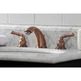 Magellan Two-Handle 3-Hole Deck Mount Widespread Bathroom Faucet with Retail Pop-Up Drain