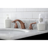 Magellan Two-Handle 3-Hole Deck Mount Widespread Bathroom Faucet with Retail Pop-Up Drain