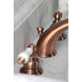 Magellan Two-Handle 3-Hole Deck Mount Widespread Bathroom Faucet with Retail Pop-Up Drain