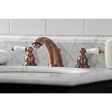 Magellan Two-Handle 3-Hole Deck Mount Widespread Bathroom Faucet with Retail Pop-Up Drain