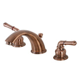 Magellan Two-Handle 3-Hole Deck Mount Widespread Bathroom Faucet with Retail Pop-Up Drain