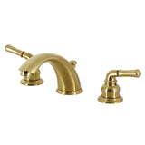 Magellan Two-Handle 3-Hole Deck Mount Widespread Bathroom Faucet with Retail Pop-Up Drain