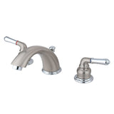 Magellan Two-Handle 3-Hole Deck Mount Widespread Bathroom Faucet with Retail Pop-Up Drain