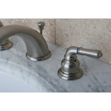 Magellan Two-Handle 3-Hole Deck Mount Widespread Bathroom Faucet with Retail Pop-Up Drain