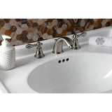 American Classic Two-Handle 3-Hole Deck Mount Widespread Bathroom Faucet with Retail Pop-Up Drain