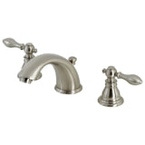 American Classic Two-Handle 3-Hole Deck Mount Widespread Bathroom Faucet with Retail Pop-Up Drain