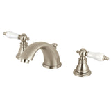 American Patriot Two-Handle 3-Hole Deck Mount Widespread Bathroom Faucet with Retail Pop-Up Drain