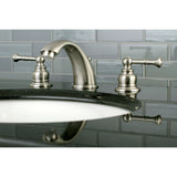 Naples Two-Handle 3-Hole Deck Mount Widespread Bathroom Faucet with Retail Pop-Up Drain